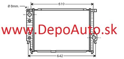 BMW 3 E36 10/90-3/98 chladič vody 2,5 TD,TDS / AUTOMAT /