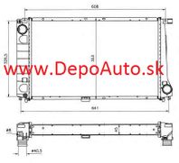 BMW 3 E36 10/90-3/98 chladič vody 318TDs